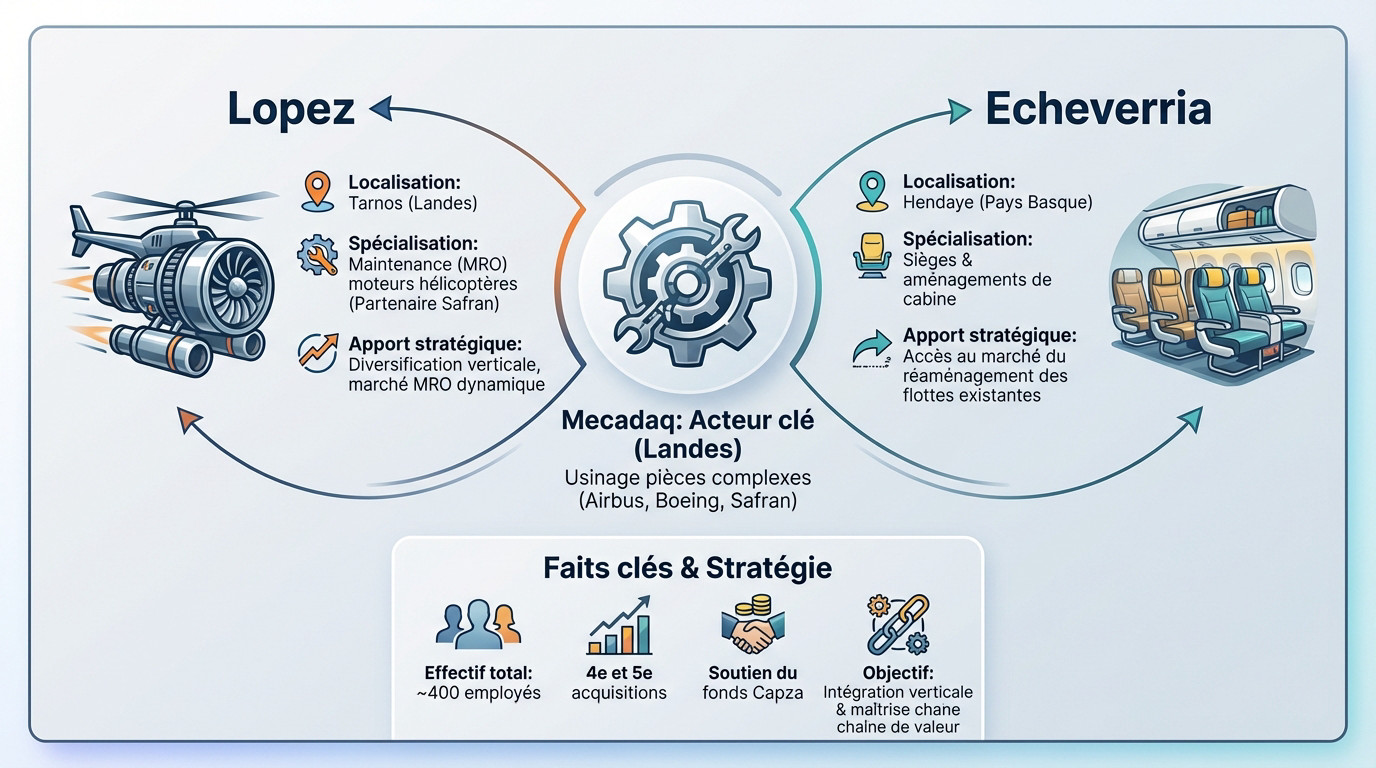 Stratégie de croissance externe et intégration verticale de Mecadaq dans l'aéronautique