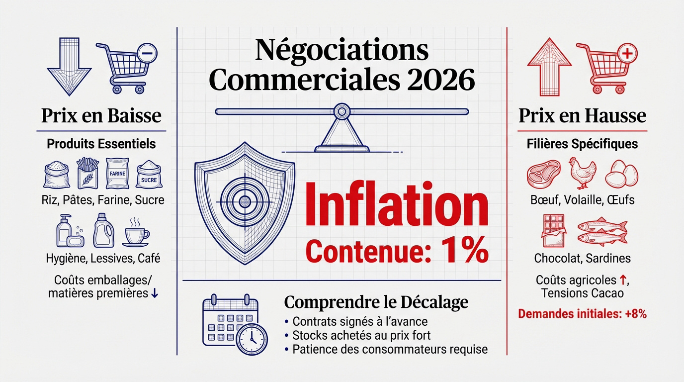 Evolution des prix alimentaires en 2026