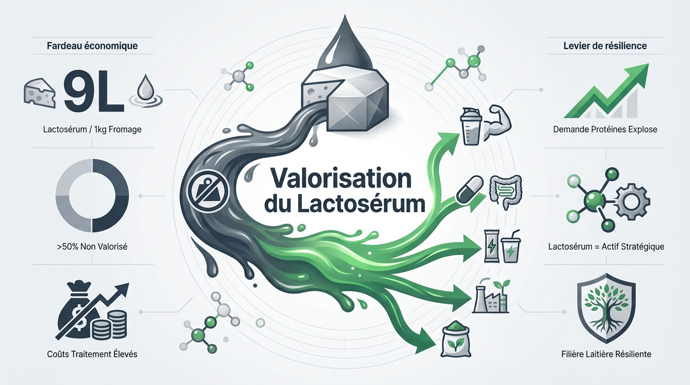 Valorisation industrielle du lactosérum et économie circulaire laitière