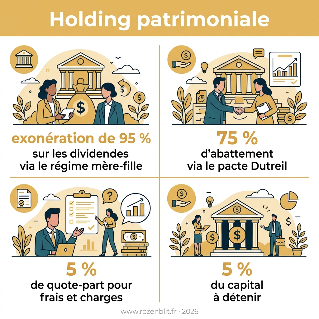 Infographie — holding patrimoniale