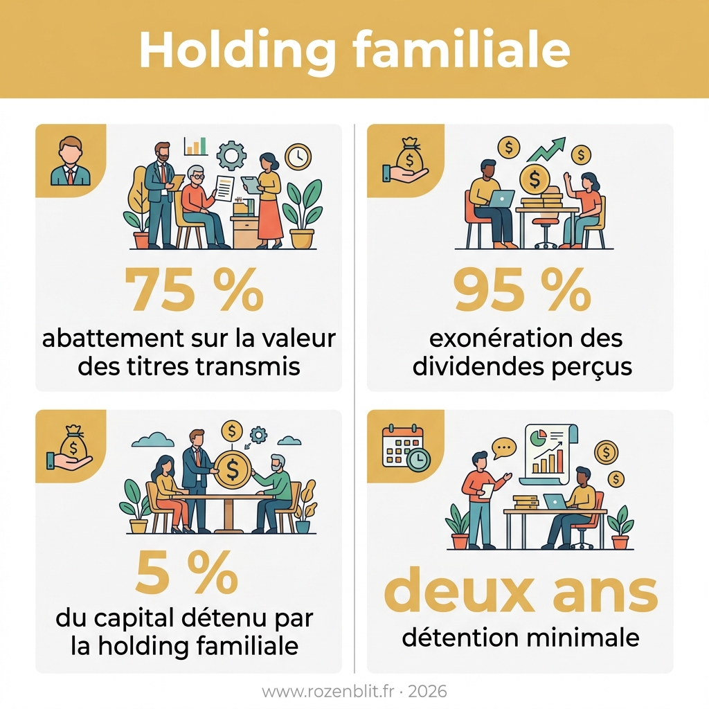 Infographie — holding familiale